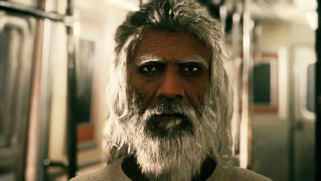 portrait of an indian old man