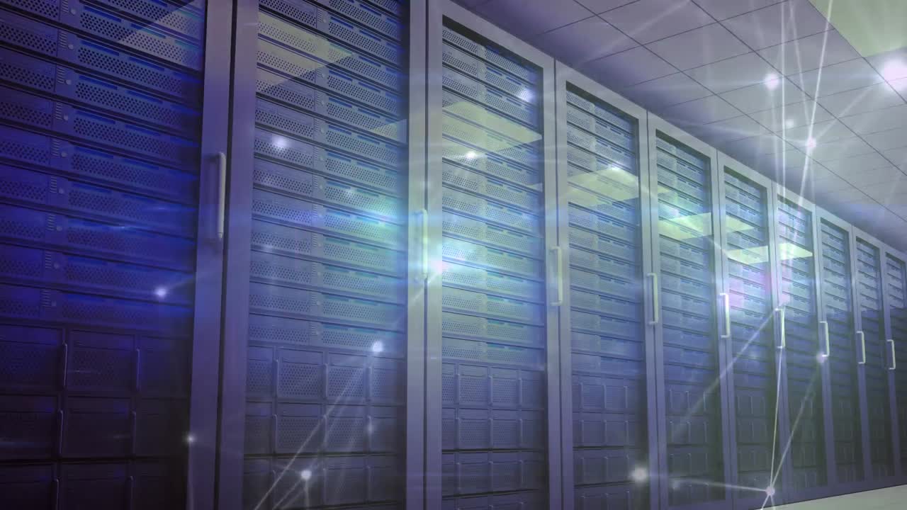 Animation of network of connections over computer servers