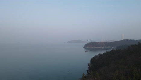 Cloudy-morning-in-Goheung,-South-Korea