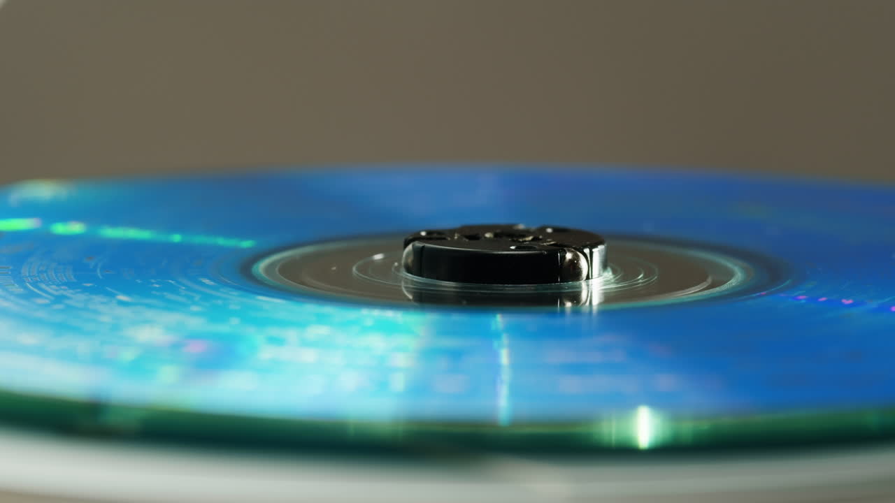 Vintage cd music player close-up. Using portable music player for listening with compact disc