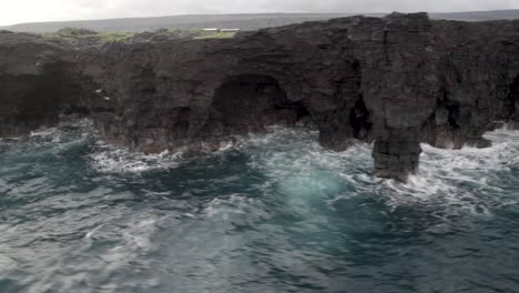 parque nacional del volcán de hawai arco del mar de holei
