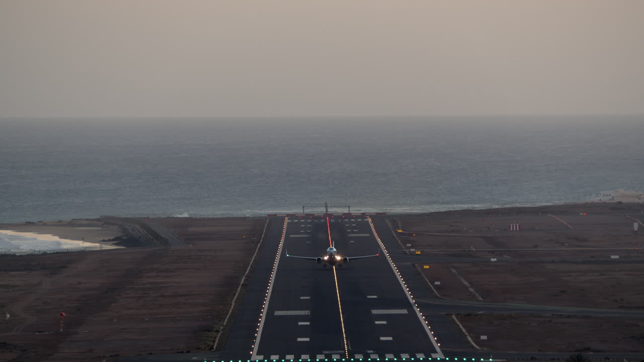 여객기가 이륙합니다.