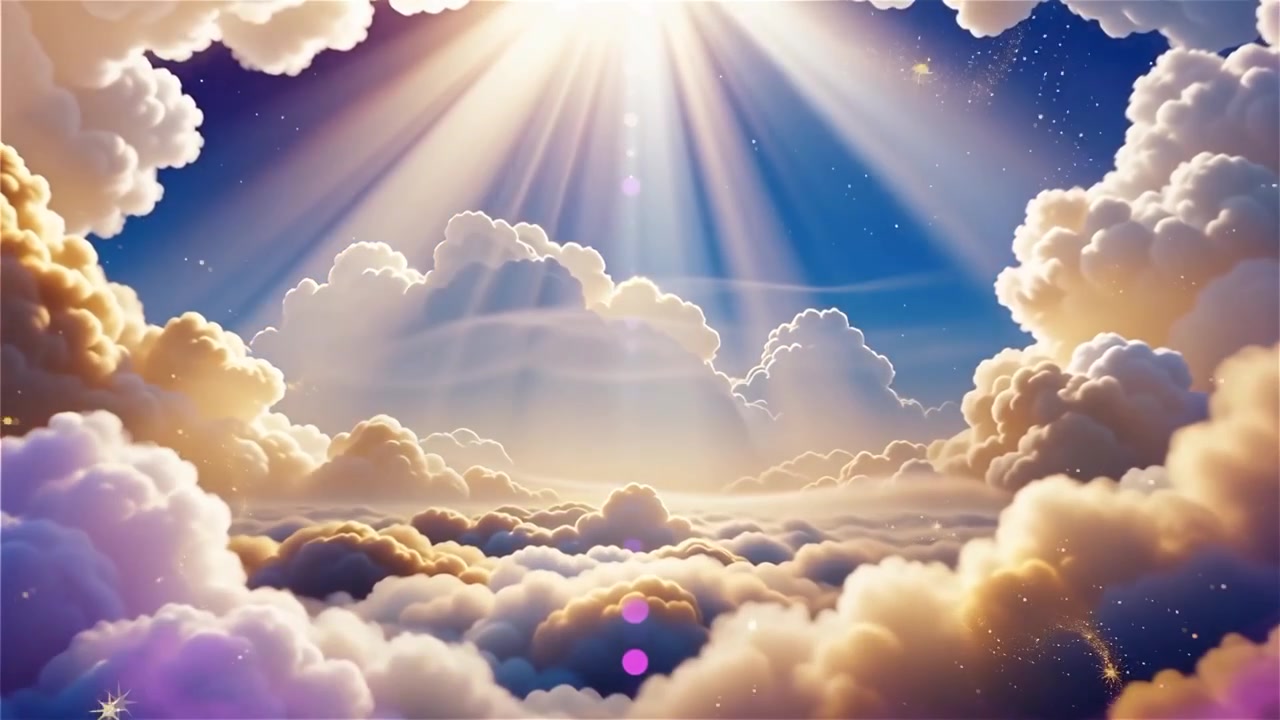 Christian Heavenly Light Worship Background