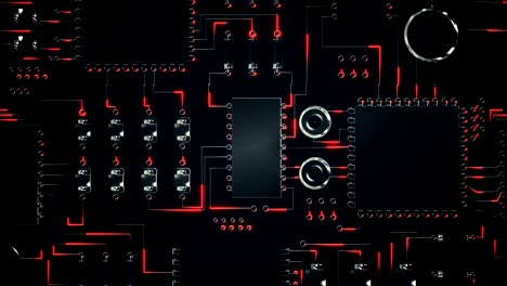 close-up of electronic circuit board