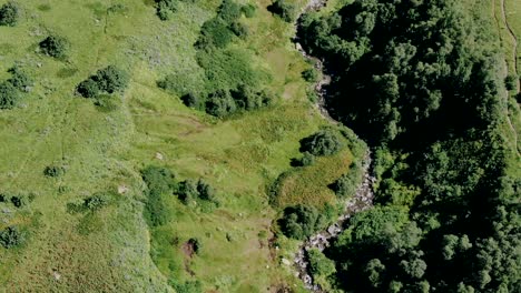 View-from-the-high-track-in-caucasus-mountains-glaciers,-green-grass,-wild-lakes