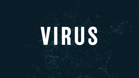 virus con puntos y líneas de conexión poligonales