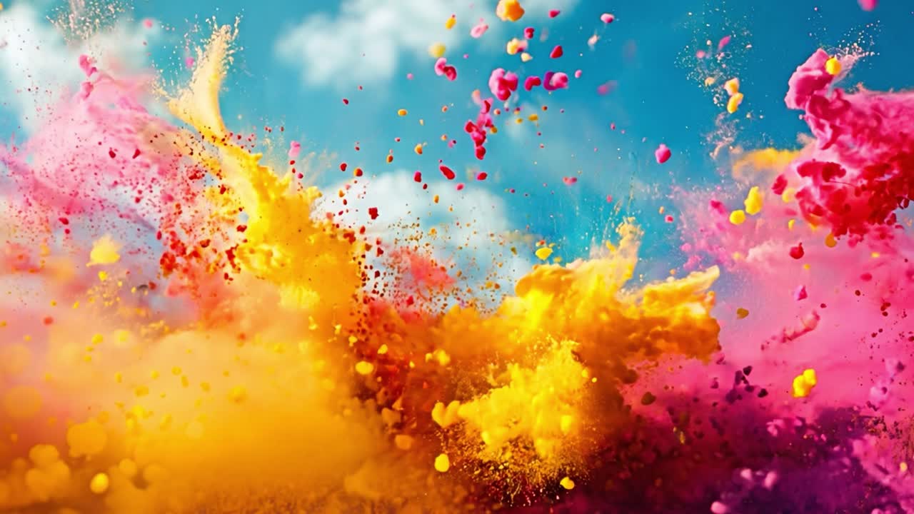 Esplosione di polvere a colori vivaci