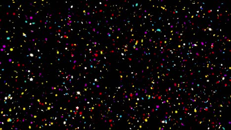 animation colorful glitter confetti falling popper explosion 4k loop animation