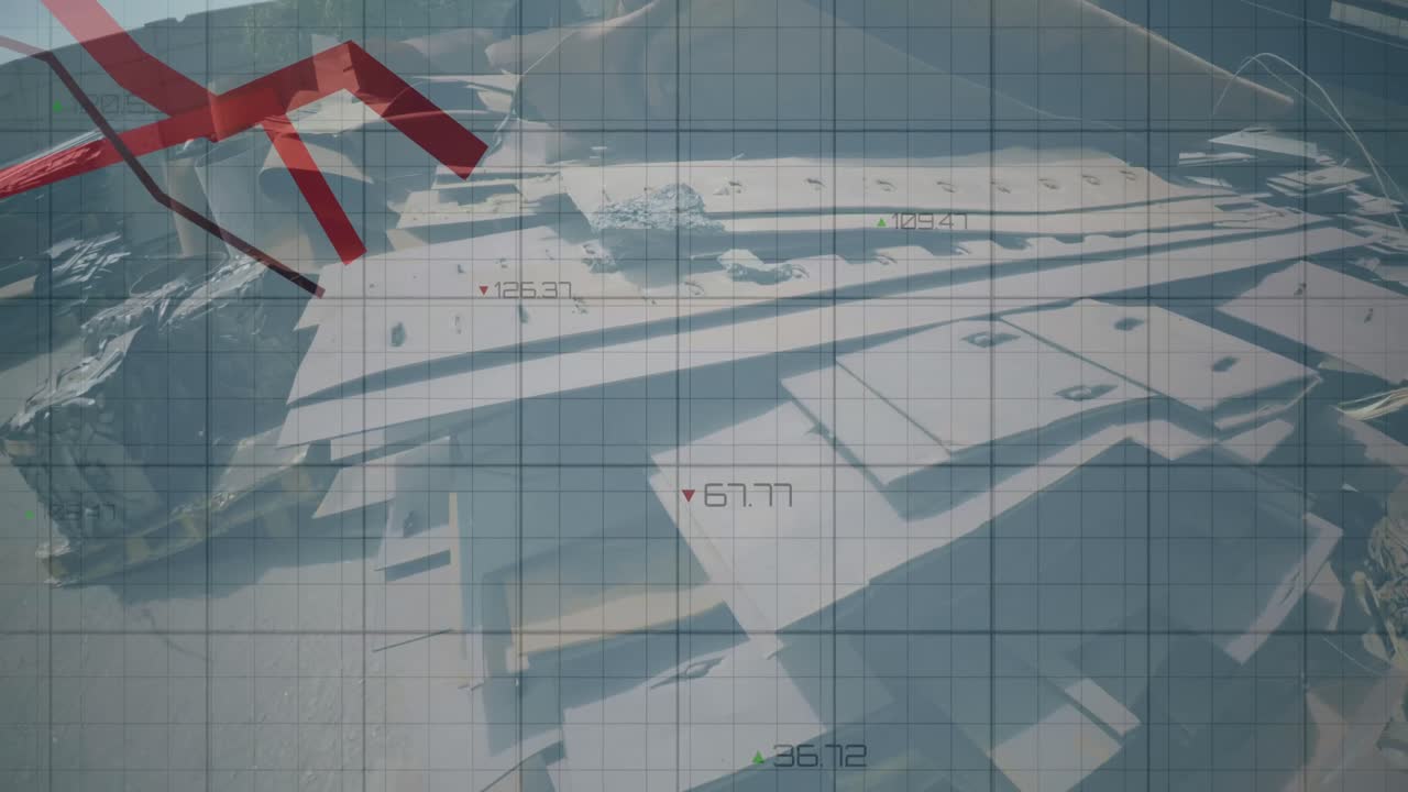 그리드와 쓰레기 매립장에 대한 데이터 처리와 함께 그래프의 애니메이션