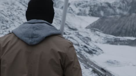 protest in snowy mountains