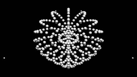 animation of white particle that are arranged around each other in a circle on black background. motion of abstract white firework, 
video animated background.