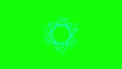 green background and multiple moving triangles