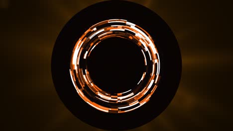 abstracto futurista naranjas y blanco tecnología digital brillo círculo de fondo.mp4