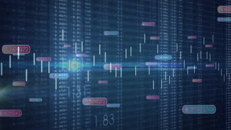 analyzing financial data, stock market graphs fluctuating with percentages displayed