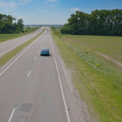 new audi goes out of town. full electric luxury audi drive on highway road