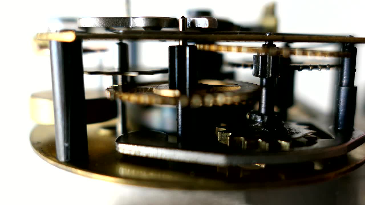 ruedas dentadas de mecanismo de reloj retro macro