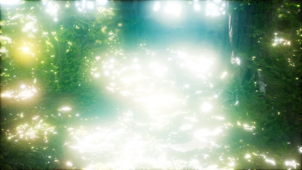 luciérnaga volando en el bosque