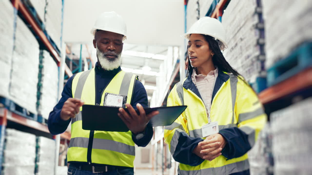 almacén, logística y personas con papeleo