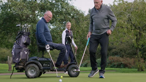 golfers on a golf course