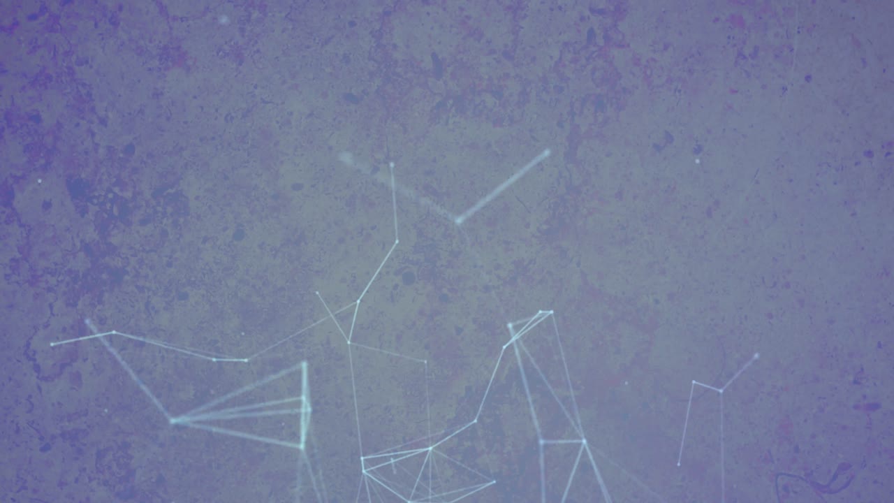 animación de la red de conexiones de plexo sobre un fondo púrpura