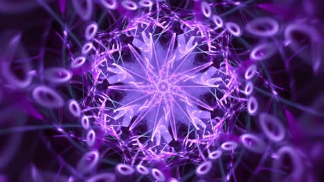 caleidoscopio fractal floral abstracto - cristal de amatista - música de bucle sin costuras vj colorido arte de fondo de transmisión caótica