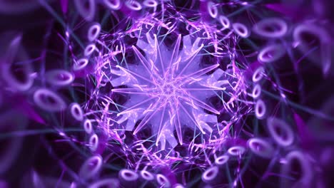 abstract floral fractal kaleidoscope - amethyst crystal - seamless looping music vj colorful chaotic streaming backdrop art