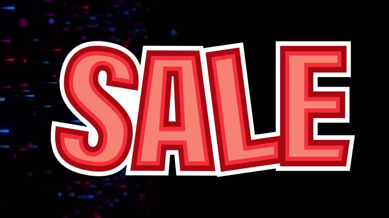 animación del texto de venta sobre las formas