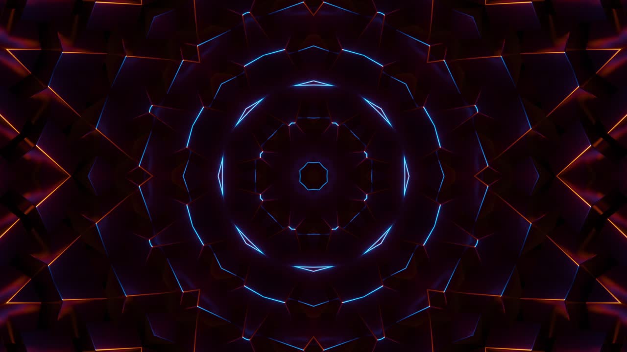 Sfondo animato neon giallo blu, loop VJ. Animazione in loop infinito.