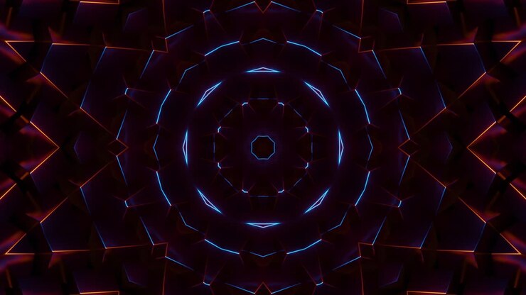 Fundo Animado Neon Amarelo e Azul em Loop de VJ. Animação em loop infinito.