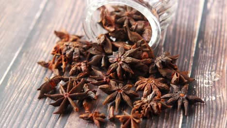 dried star anise in a glass jar