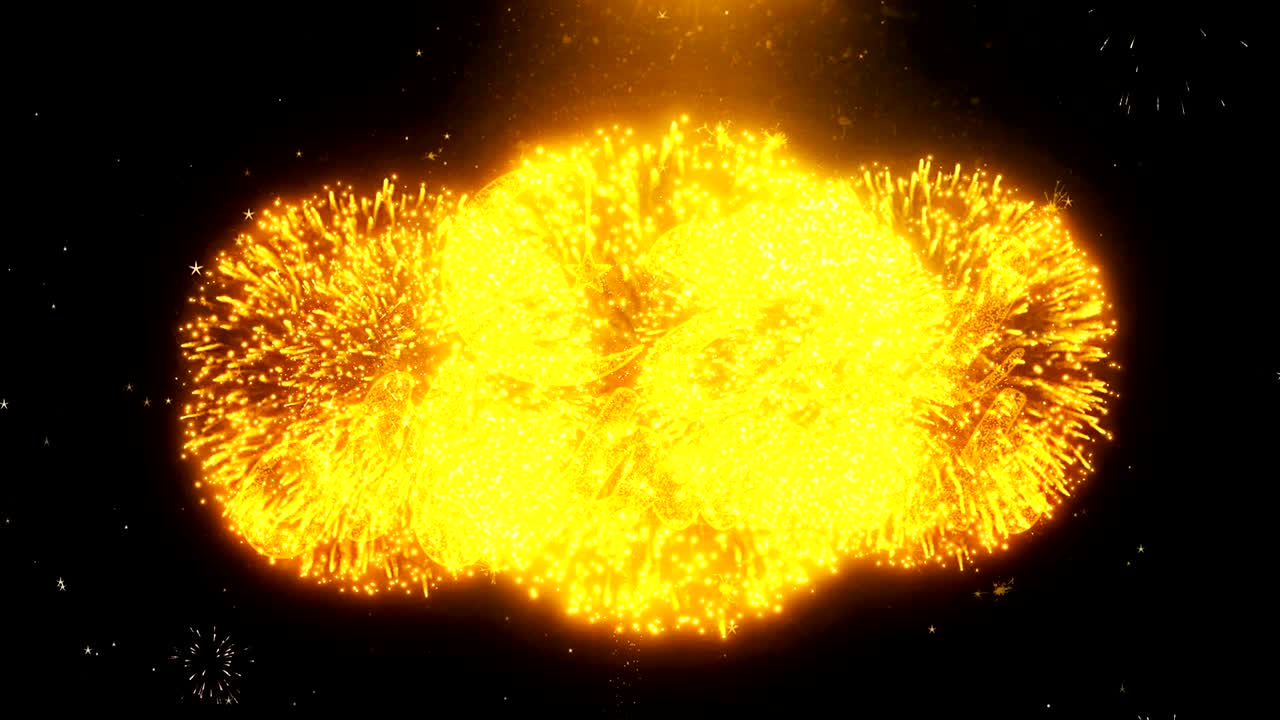 eid mubarak texto deseo en los fuegos artificiales muestra partículas de explosión.