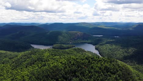 aerial view of megunticook lake maine usa