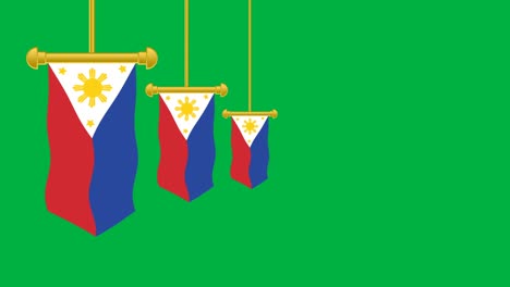 waving philippines flag like in royal residency illustration clip for national holiday, government and elections.