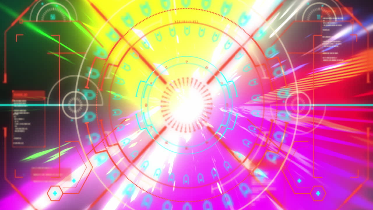 범위 스캐닝, 아이콘 및 데이터 처리의 애니메이션