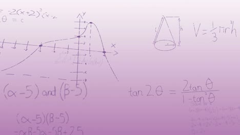 Animation-Der-Mathematischen-Datenverarbeitung-Auf-Rosa-Hintergrund