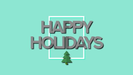 Happy-Holidays-with-green-Christmas-tree-on-gradient