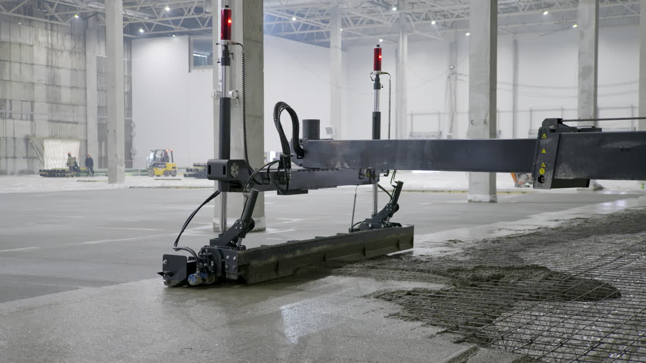 산업 시설에서 콘크리트 바닥을 부는 것