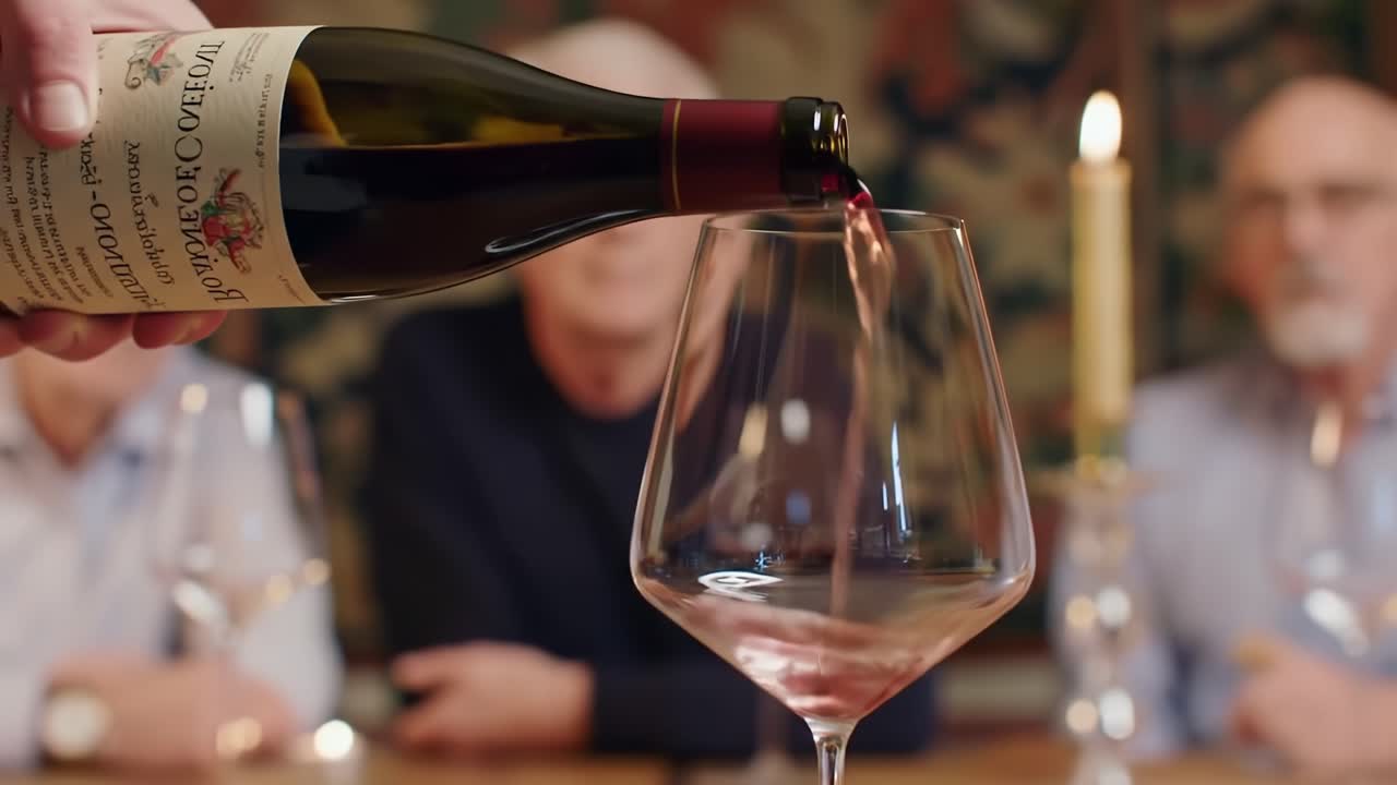 Un caloroso incontro tra amici: stappare un buon vino per celebrare i momenti insieme tra conversazioni a lume di candela e ricordi condivisi