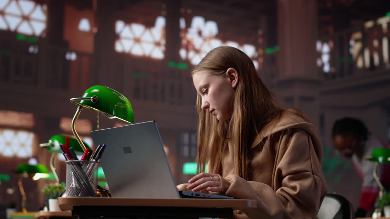 Vertical video intellectual college student researching public relations and societal impact