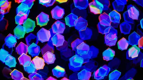 abstract colorful hexagon lights