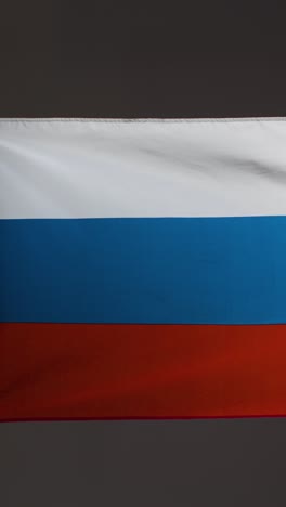 vertical pedestal shot of russian flag