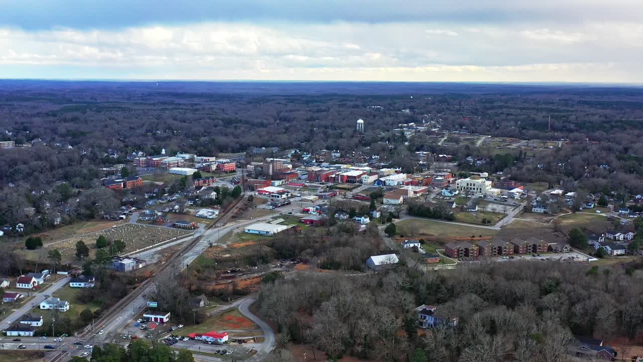 유니언 사우스 캐롤라이나를 돌고 있는 드론 비행