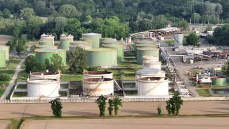 oil refinery plant at cloudy day