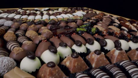 assorted stuffed dates - gourmet dates display - close up