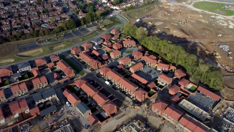 Saxon-Fields-Canterbury-Construction-4k-Aerial-Dolly-Rückwärts