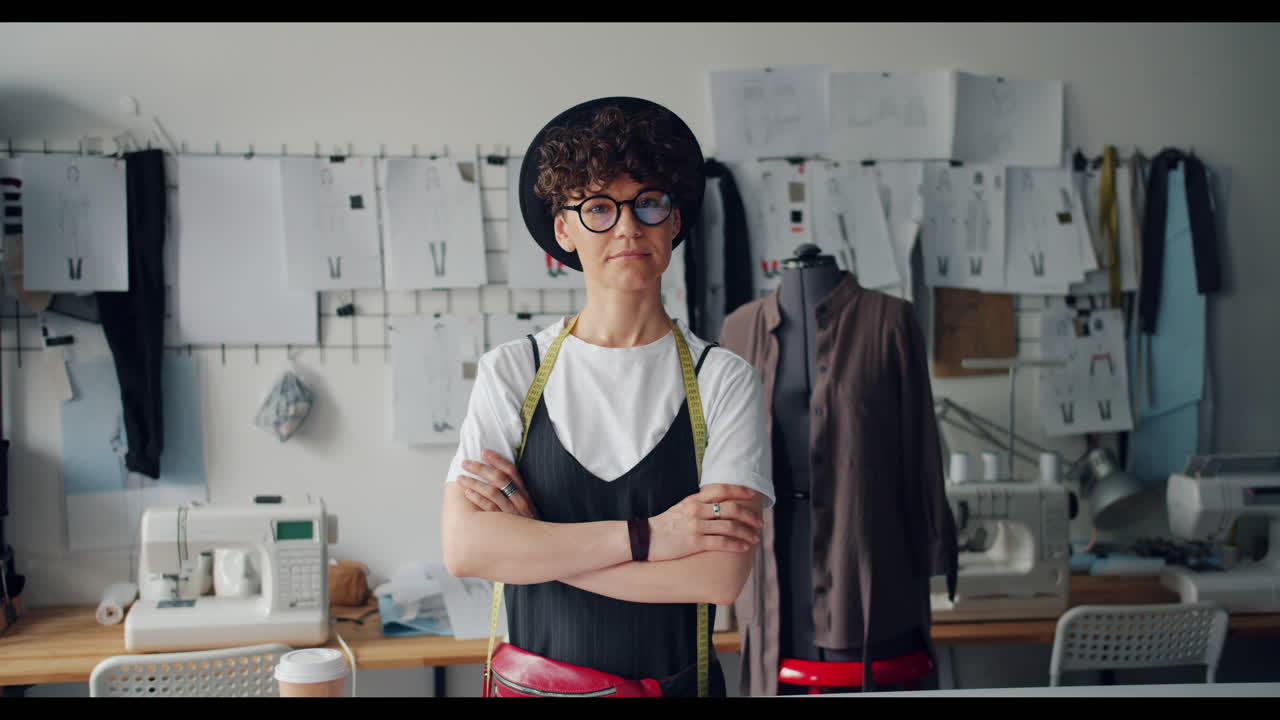 Fashion Designer in her Studio