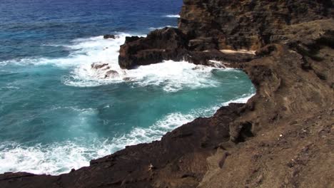 halona beach cove and blowhole, oahu, hawaii