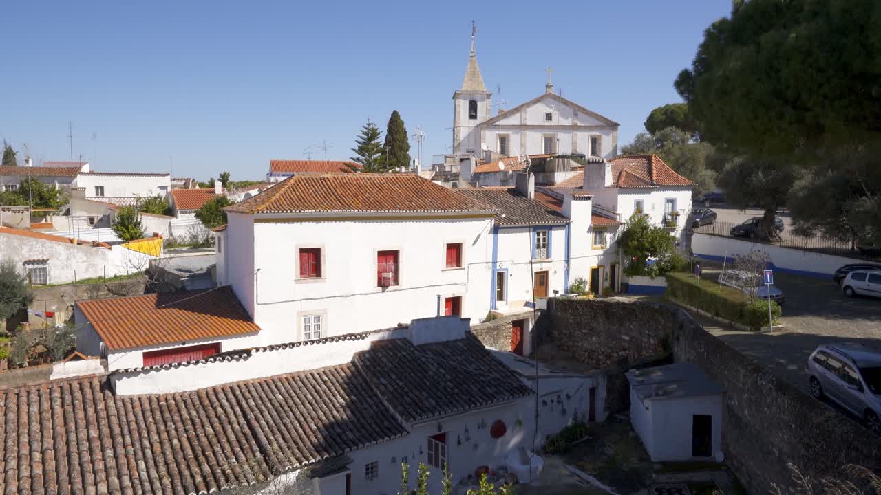 Vila Vicosa buildings inside the castle in Alentejo, Portugal