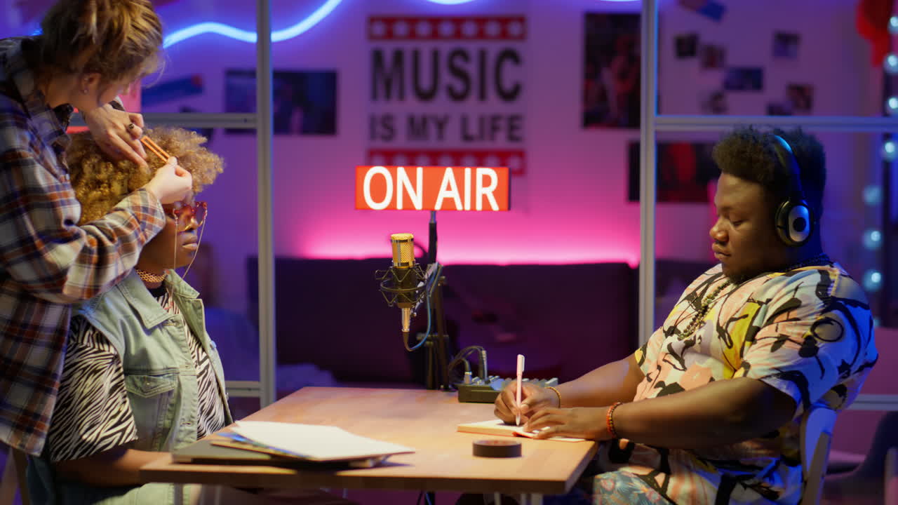 Radio Show Recording Session