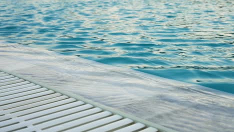 ripples on the water in the pool. overflow swimming pool